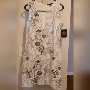 Elegant White and Silver Women's Dress